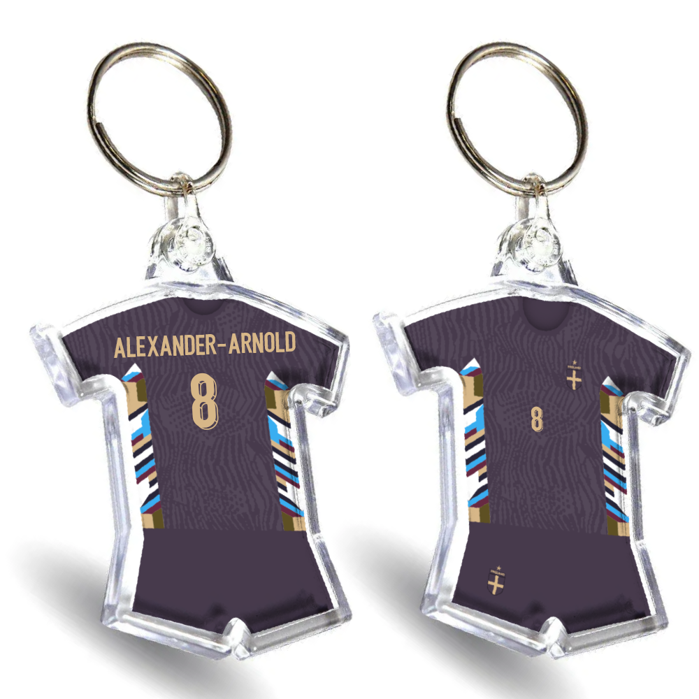 England Acrylic Away Shirt & Shorts Keyring