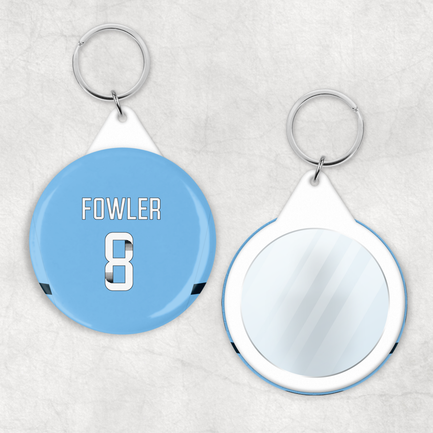 Man City Women Home Kit Mirror Keyring (24/25 KIT)