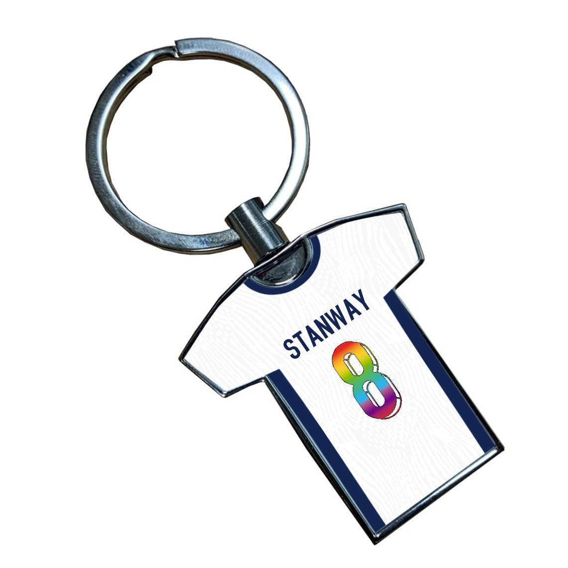 Lionesses Home Kit Shirt Metal Keyring (Pride Style)