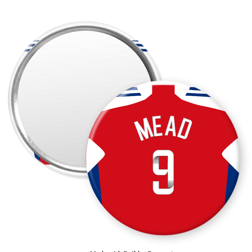 Arsenal Women Home Kit Style 58mm Pocket Mirror (24/25 KIT)