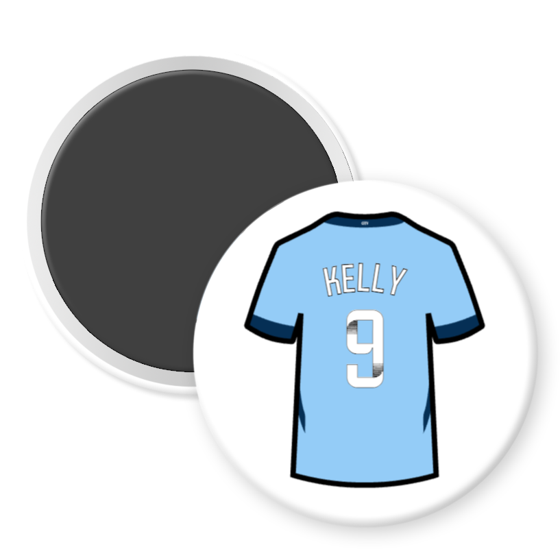 Man City Women Home Shirt Illustration Fridge Magnets (24/25 KIT)