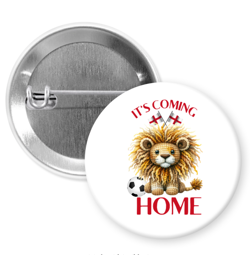 It's Coming Home Lion Badge