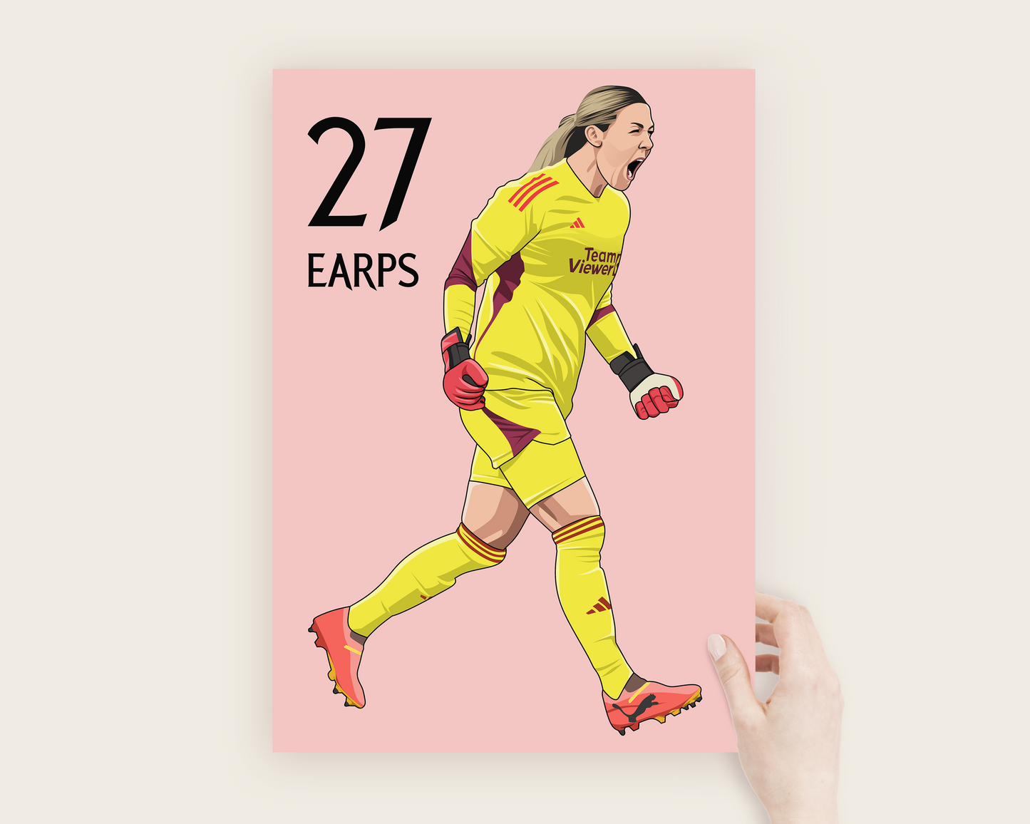 Mary Earps Illustrated Poster - The Cup Moments Collection