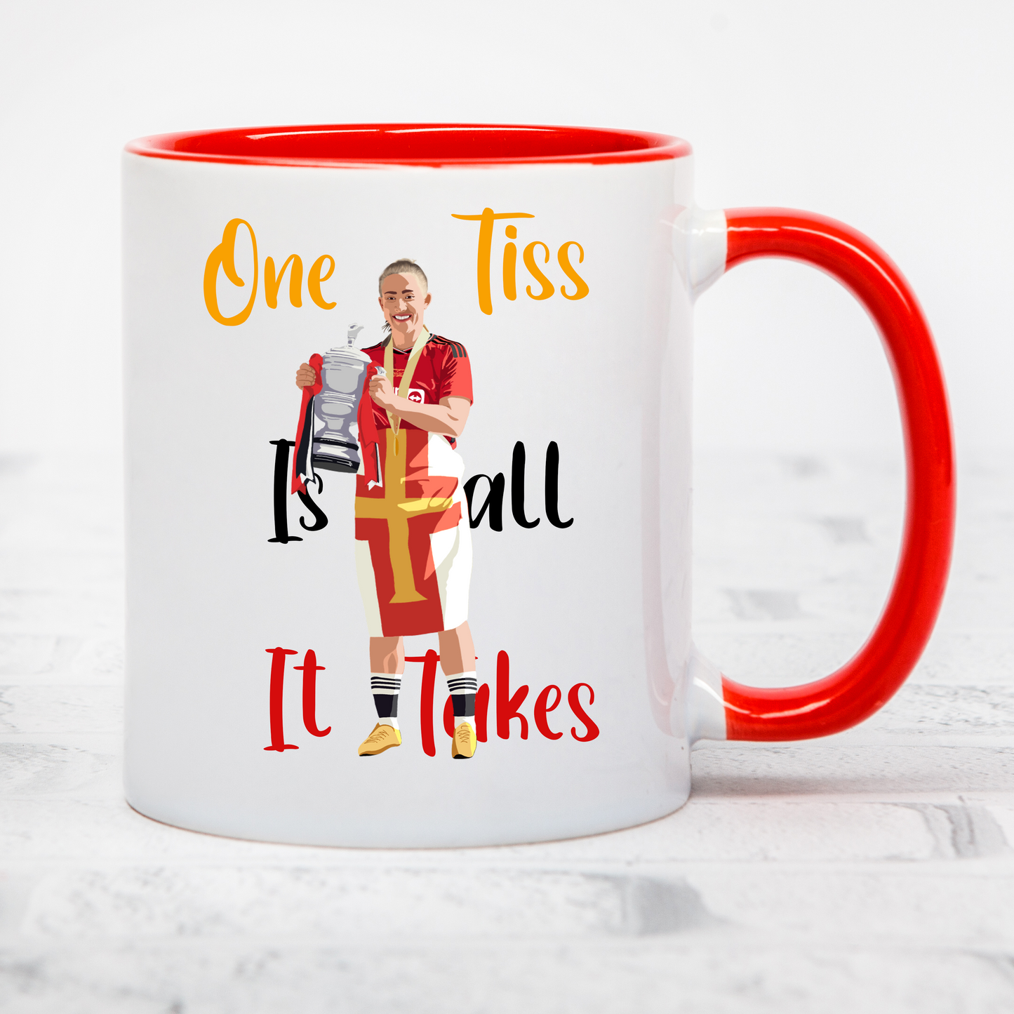 Maya Le Tissier Celebrating with the FA Cup 11oz Mug