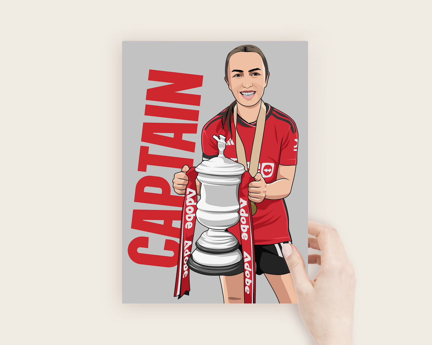 Captain Katie Zelem Lifting the FA Cup Poster