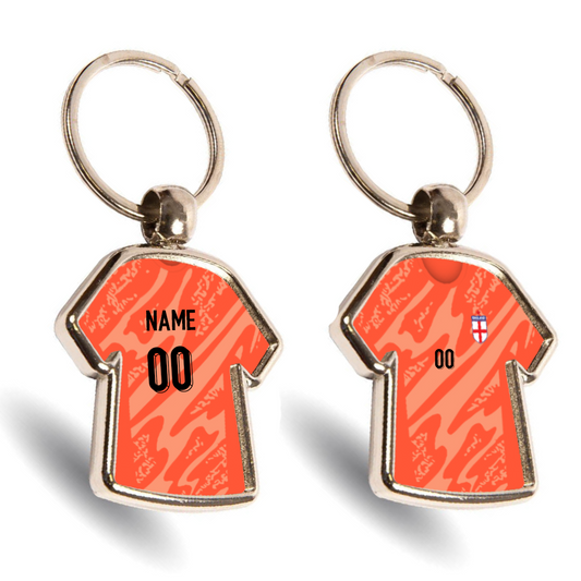 England Metal Goalkeeper Mini Shirt Keyring