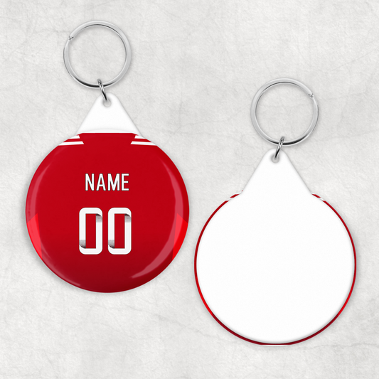 United Women Home Kit Button Keyring (24/25 KIT)