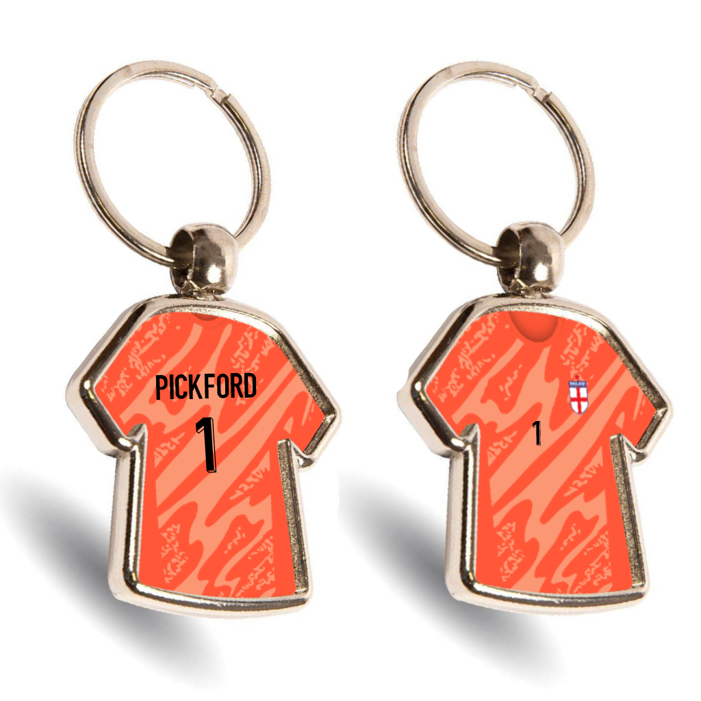 England Metal Goalkeeper Mini Shirt Keyring