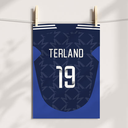 Man Utd Women Away Kit Poster (24/25 Kit)
