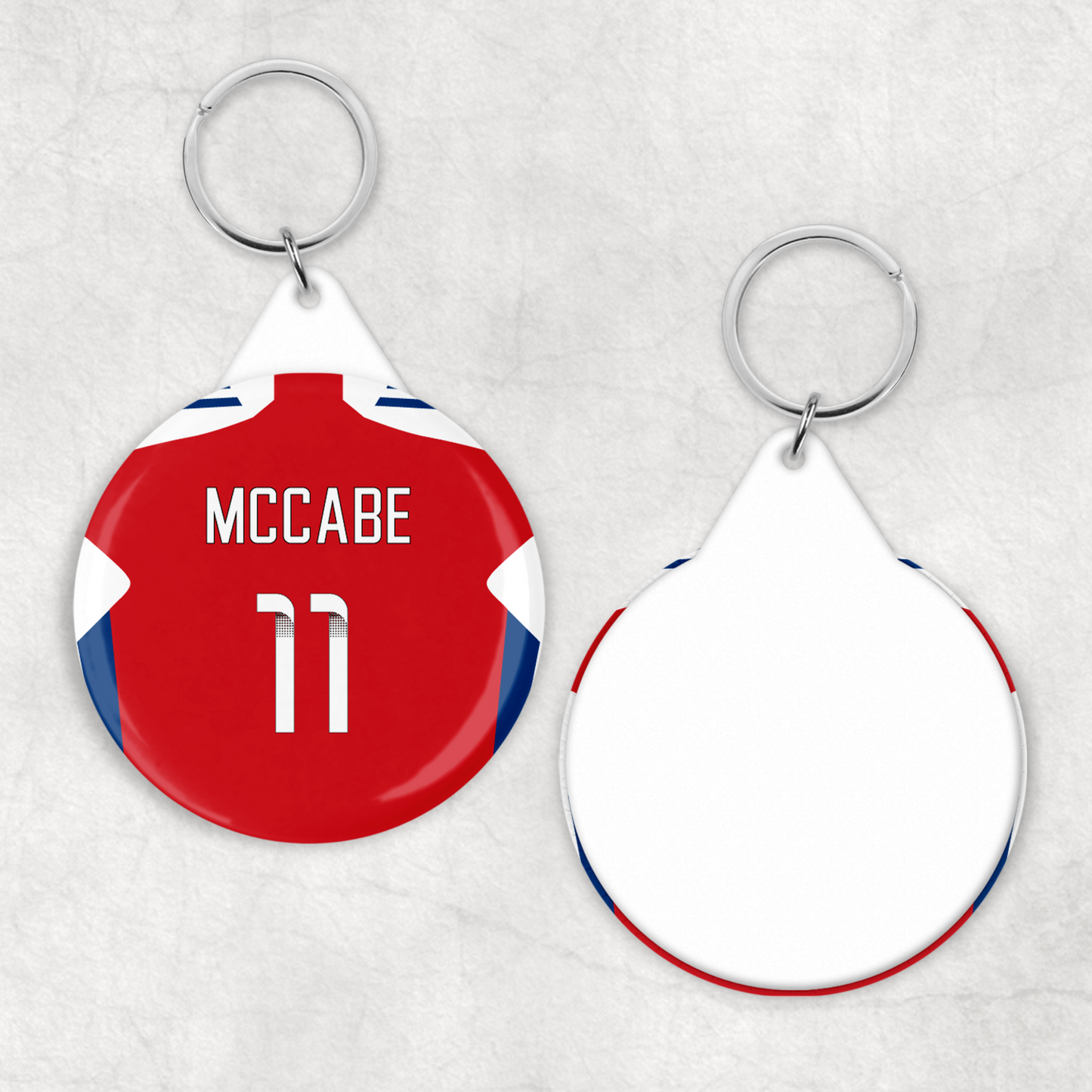 Arsenal Women Home Kit Button Keyring (24/25 KIT)