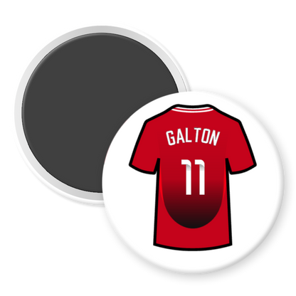 United Women Home Shirt Illustration Player Fridge Magnets (24/25 KIT)