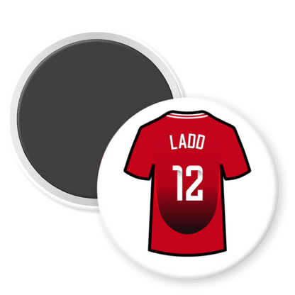 United Women Home Shirt Illustration Player Fridge Magnets (24/25 KIT)