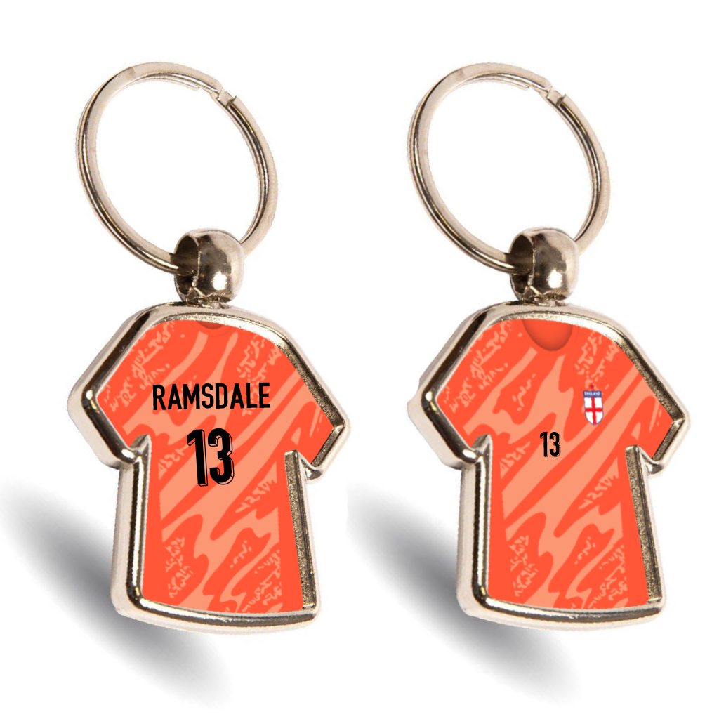 England Metal Goalkeeper Mini Shirt Keyring