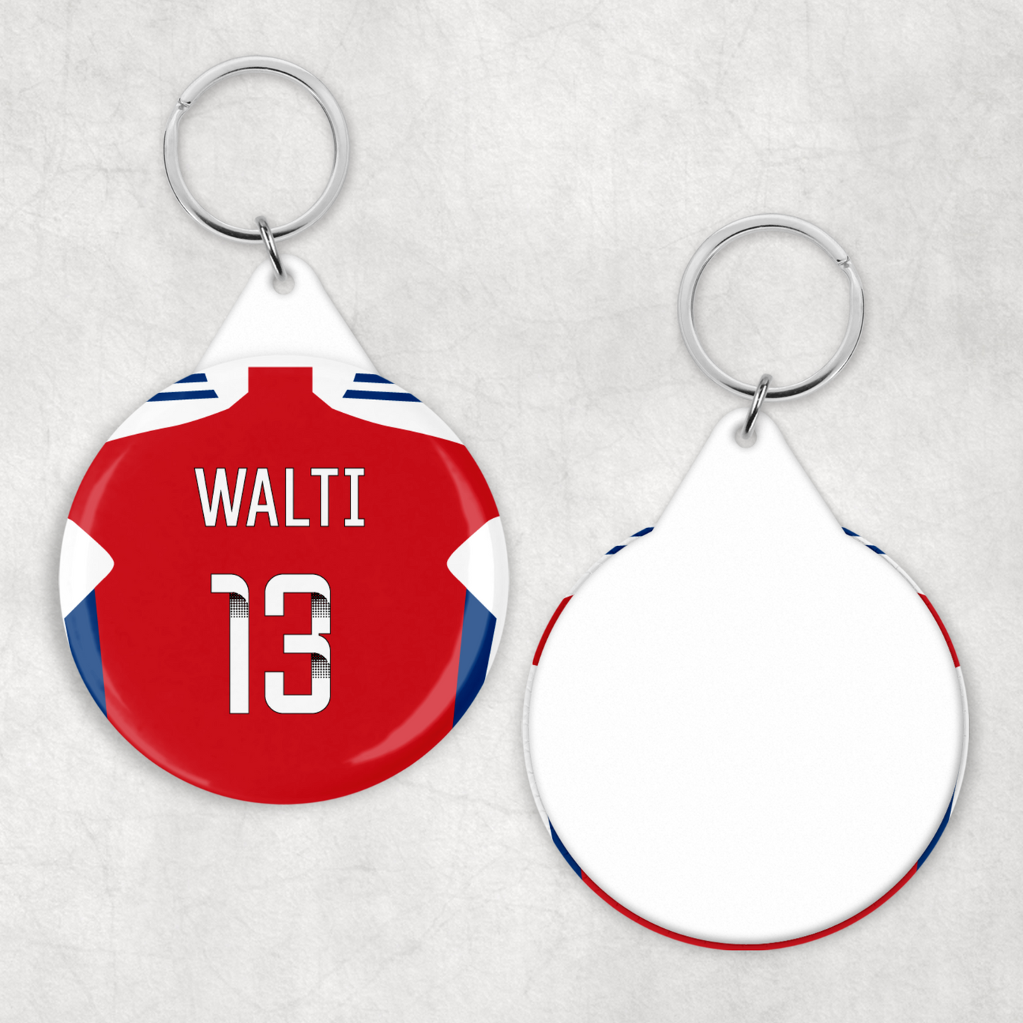 Arsenal Women Home Kit Button Keyring (24/25 KIT)