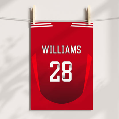 Man Utd Women Home Kit Poster (24/25 Kit)