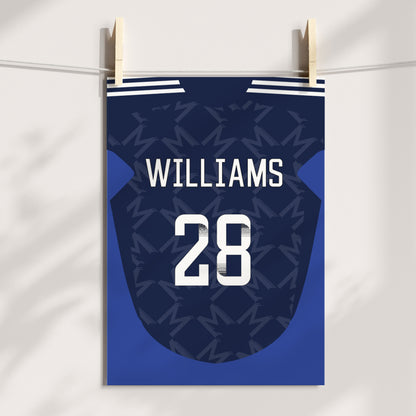 Man Utd Women Away Kit Poster (24/25 Kit)