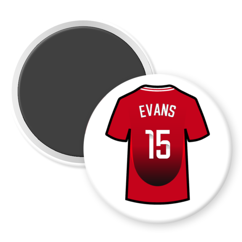 United Women Home Shirt Illustration Player Fridge Magnets (24/25 KIT)
