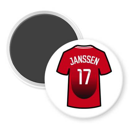 United Women Home Shirt Illustration Player Fridge Magnets (24/25 KIT)