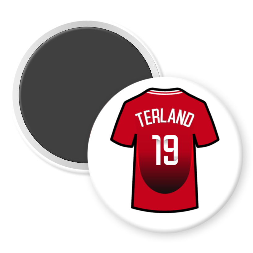 United Women Home Shirt Illustration Player Fridge Magnets (24/25 KIT)