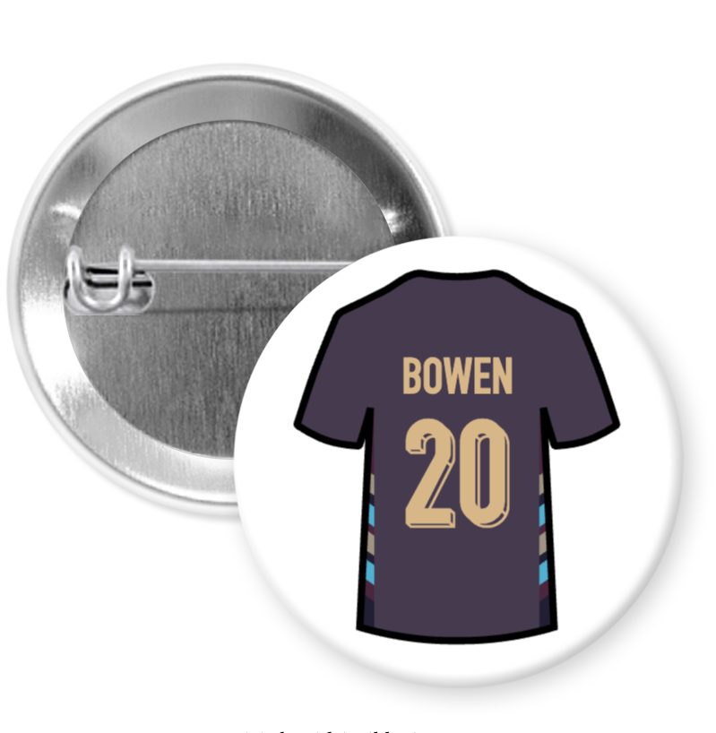England Away Shirt Player Badges