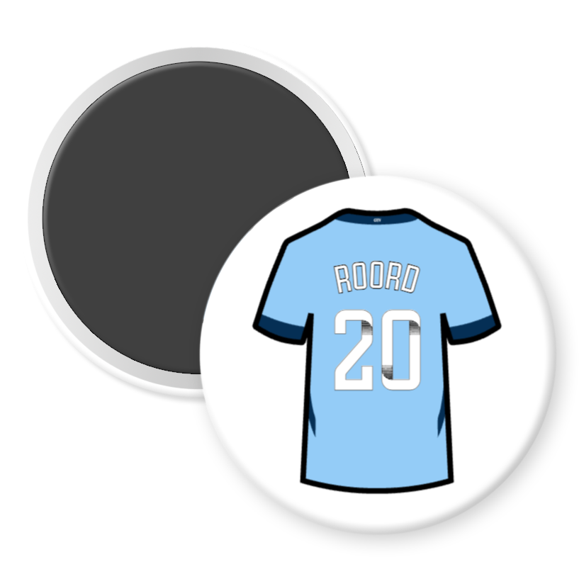 Man City Women Home Shirt Illustration Fridge Magnets (24/25 KIT)