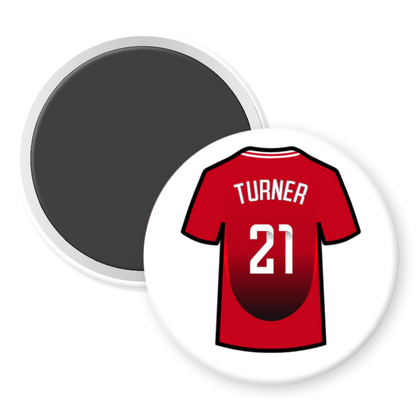 United Women Home Shirt Illustration Player Fridge Magnets (24/25 KIT)