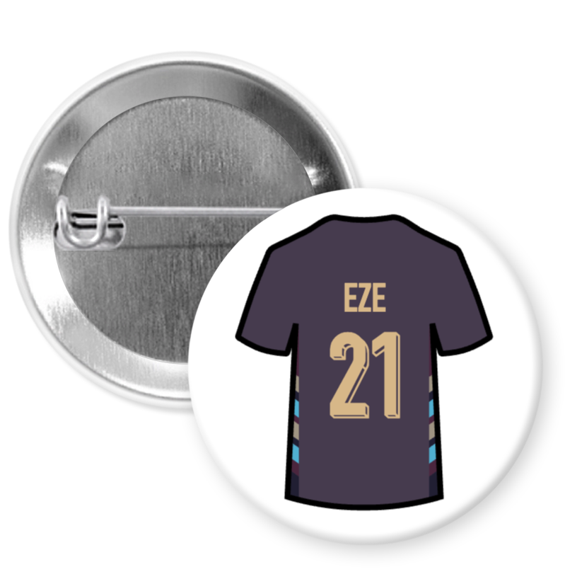 England Away Shirt Player Badges