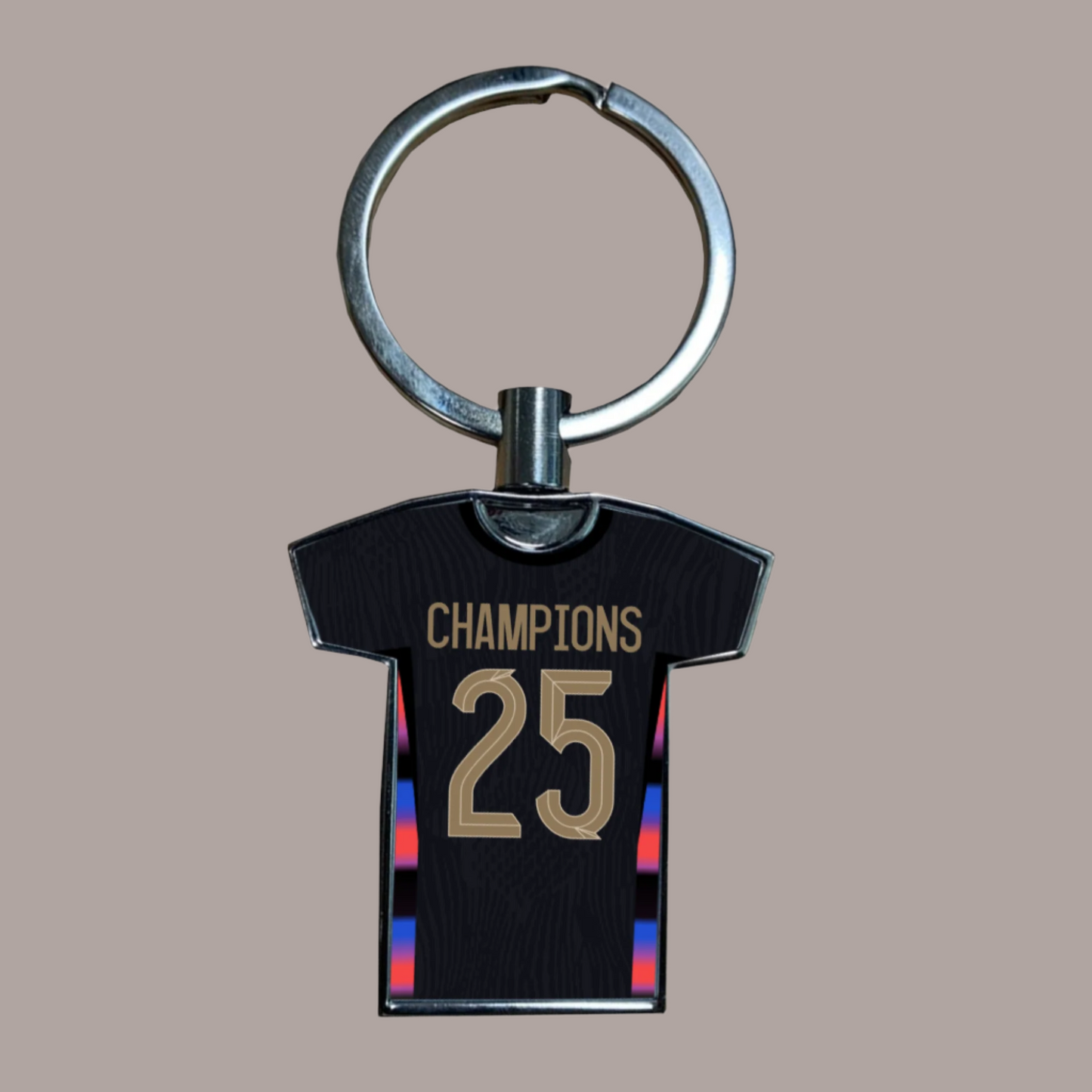 United Women Home Kit Shirt Metal Keyring (24/25 KIT) - RAINBOW EDITION