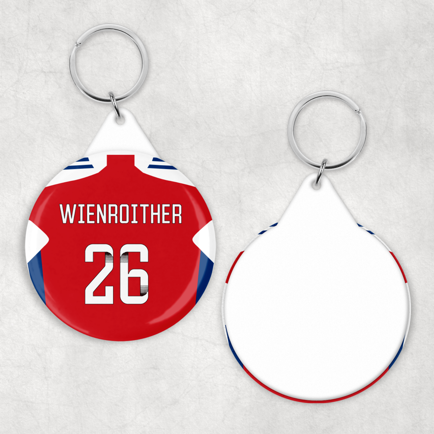Arsenal Women Home Kit Button Keyring (24/25 KIT)