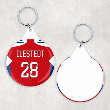Arsenal Women Home Kit Button Keyring (24/25 KIT)