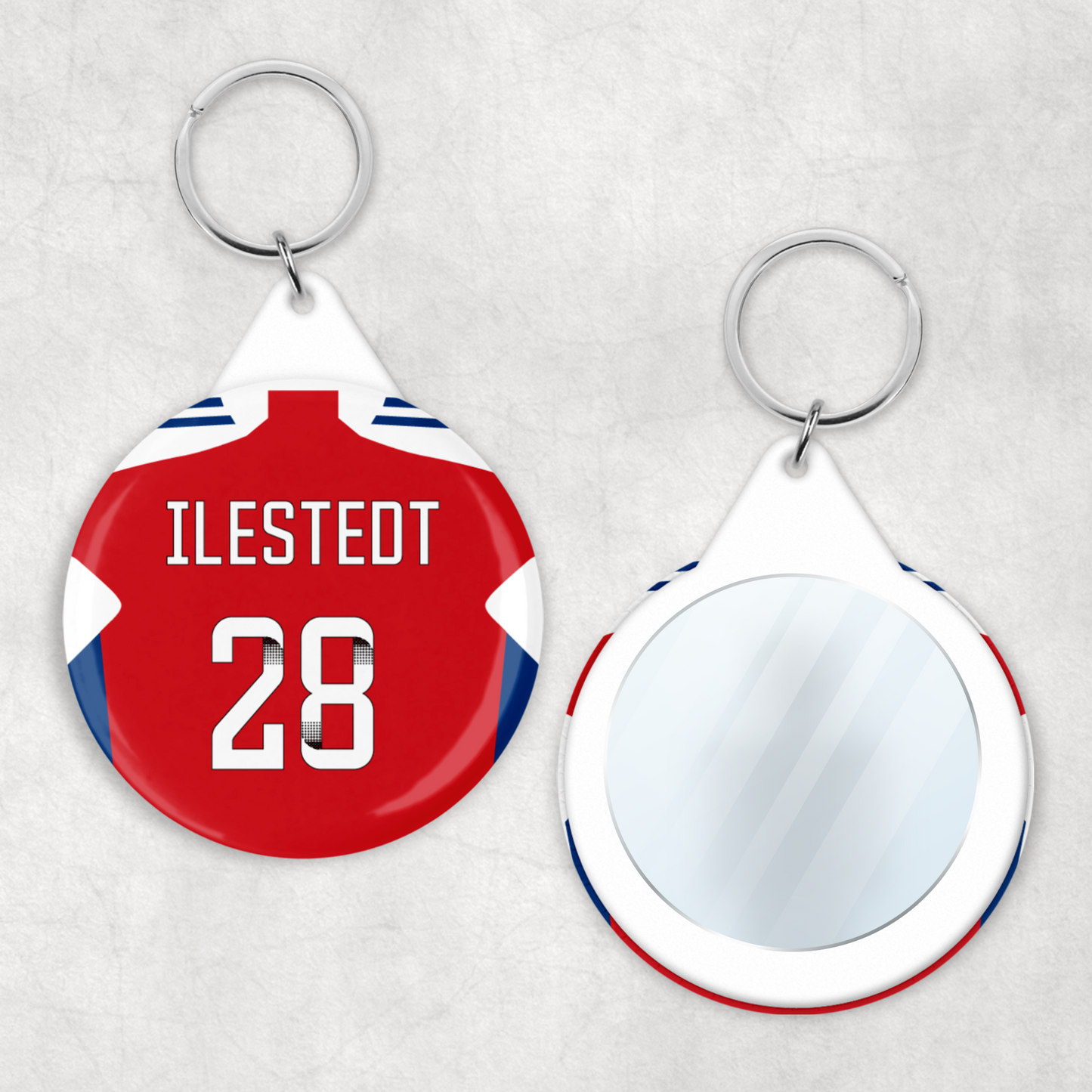 Arsenal Women Home Mirror Keyring (24/25 KIT)