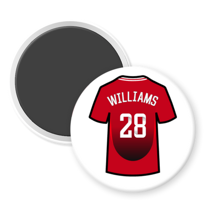 United Women Home Shirt Illustration Player Fridge Magnets (24/25 KIT)