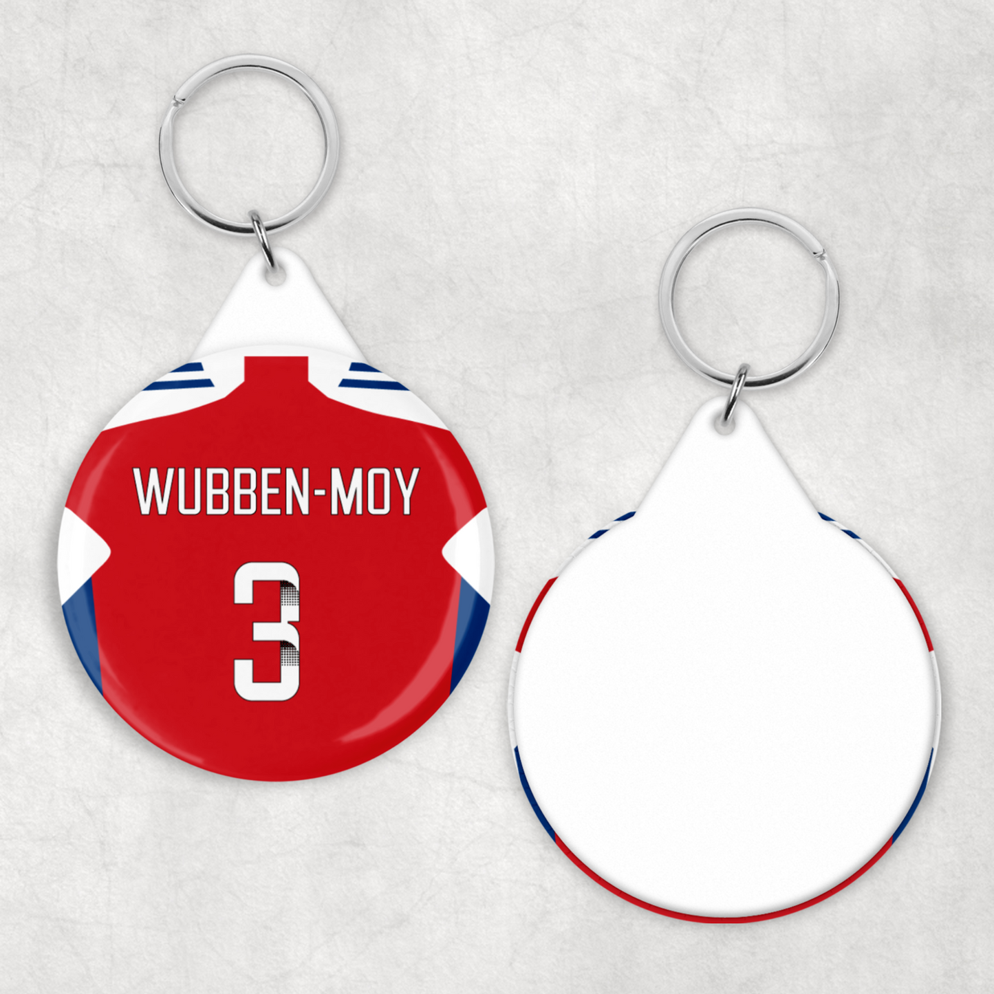 Arsenal Women Home Kit Button Keyring (24/25 KIT)