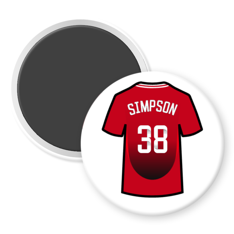 United Women Home Shirt Illustration Player Fridge Magnets (24/25 KIT)
