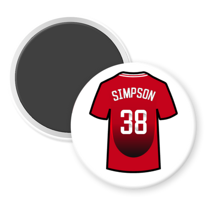 United Women Home Shirt Illustration Player Fridge Magnets (24/25 KIT)