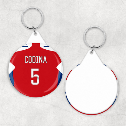Arsenal Women Home Kit Button Keyring (24/25 KIT)