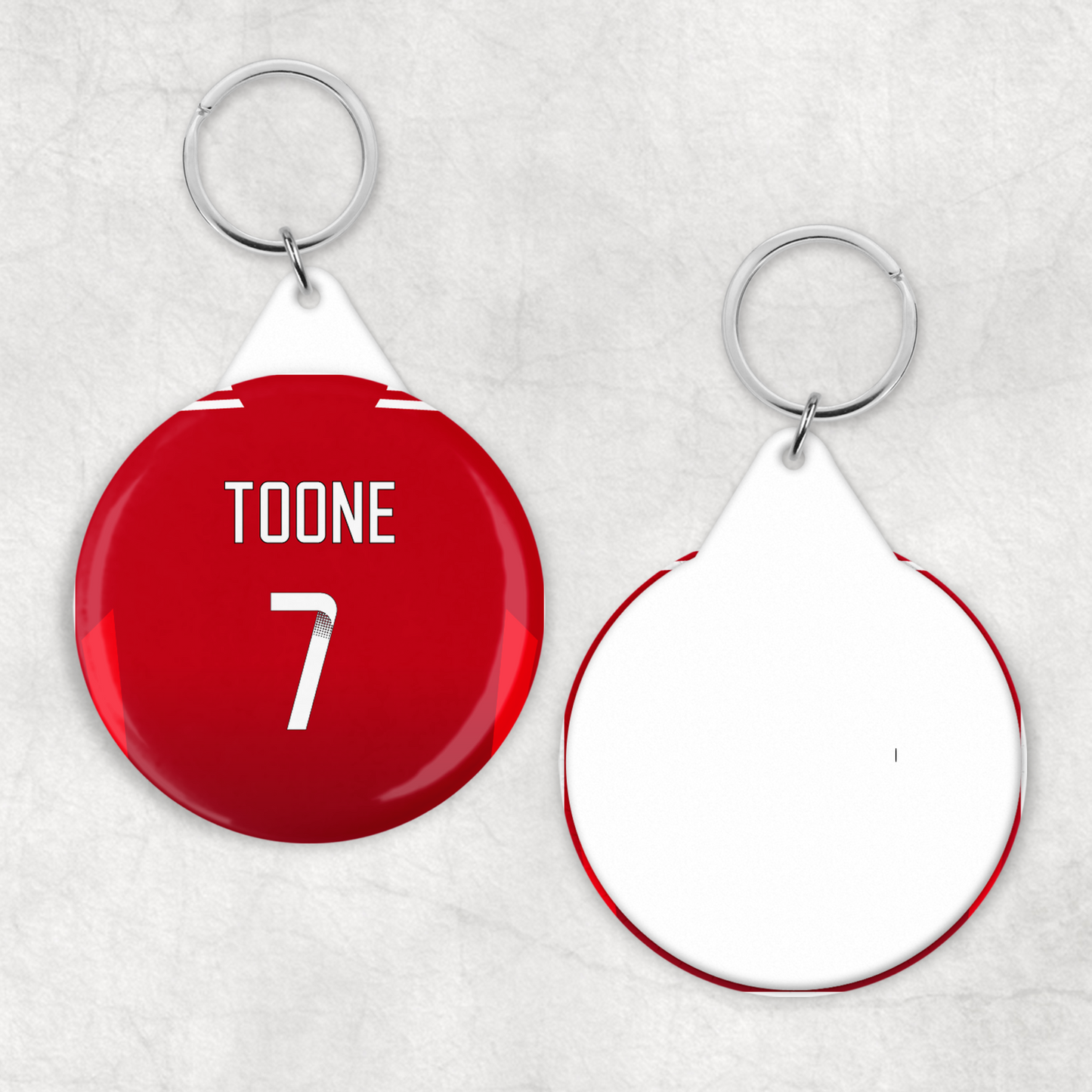United Women Home Kit Button Keyring (24/25 KIT)