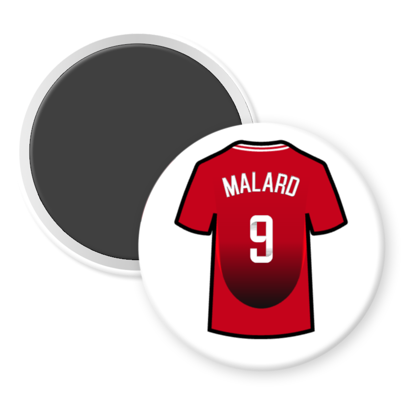 United Women Home Shirt Illustration Player Fridge Magnets (24/25 KIT)