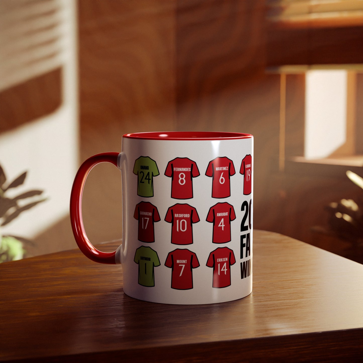 United Men 2024 FA Cup Winners Squad 11oz Mug