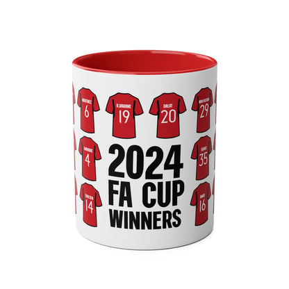 United Men 2024 FA Cup Winners Squad 11oz Mug
