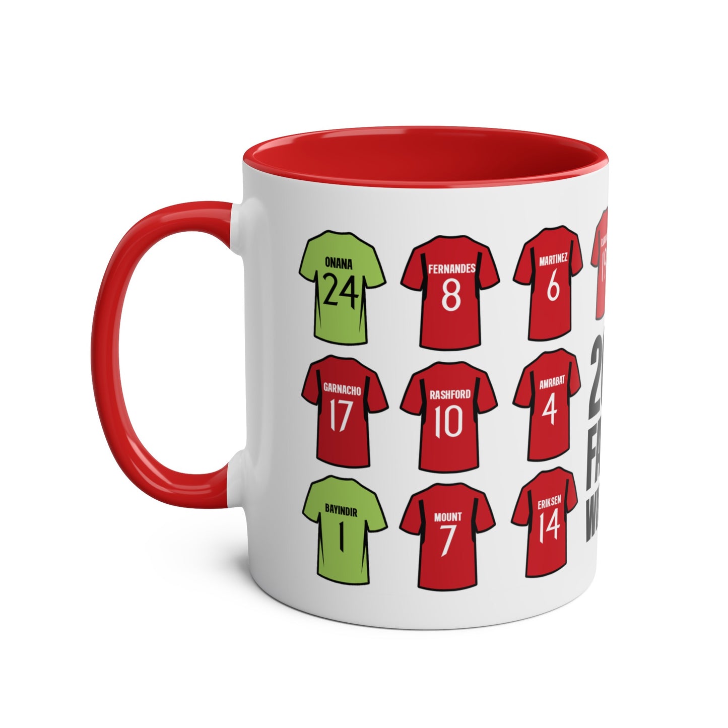 United Men 2024 FA Cup Winners Squad 11oz Mug